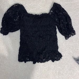 Black lace top